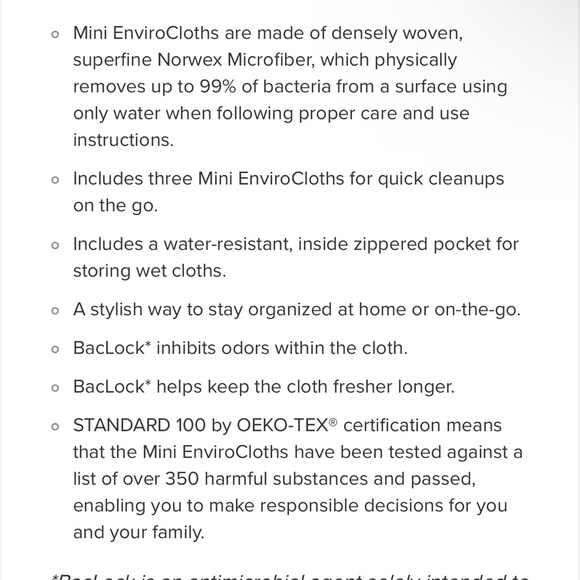 Norwex Grab-n-Go Zipper Pouch with 3 mini
EnviroCloths - Limited Edition - Picture 6 of 6